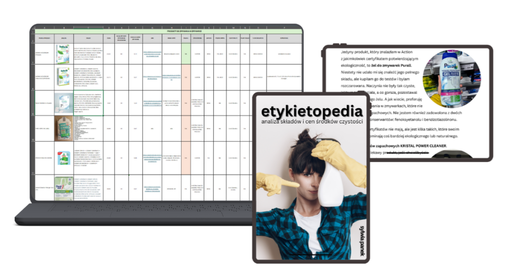 etykietopedia analizy składów środków czystości Sylwia PAnek